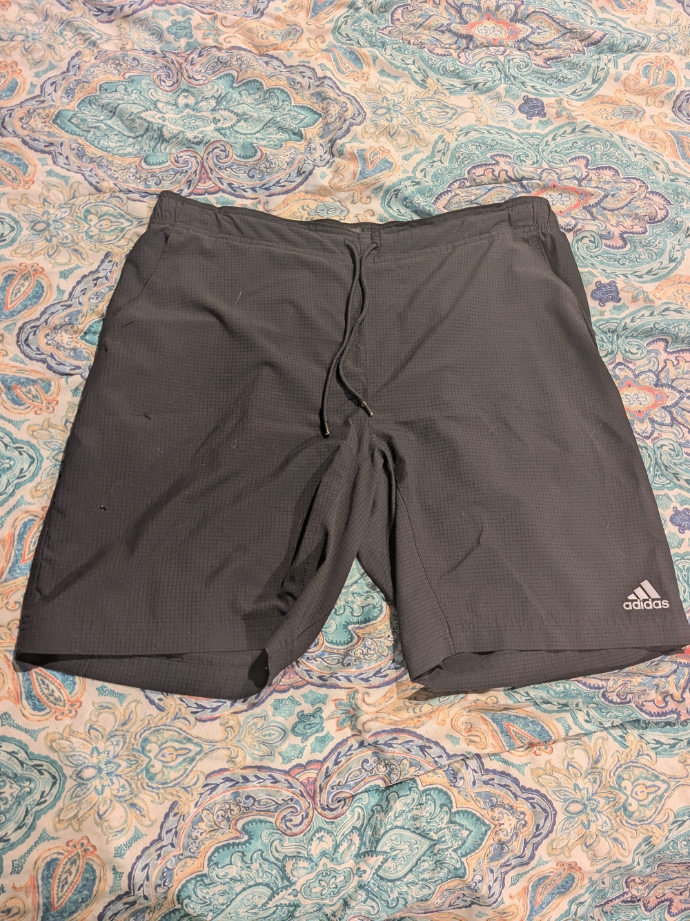 adidas Men’s Charcoal Swim Board Shorts with Drawcord